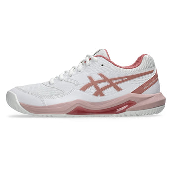 Women's GEL-Dedicate 8 Tennis Shoes White and Rose Rouge-Footwear-Asics-1042A237_106S26-1-Tennis Express