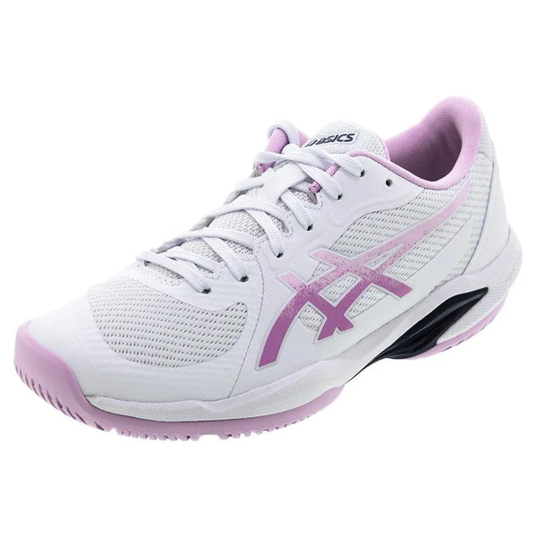 Women's Solution Swift FF 2 Tennis Shoes White and Ube-Footwear-Asics-1042A265-102S25_1b84099b-0b50-4329-a8fb-166bb0f8e0a2-1-[Sku]-Tennis Express