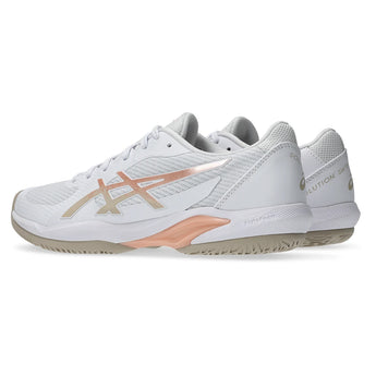 Women's Solution Swift FF 2 Tennis Shoes White and Cantaloupe,Footwear,Asics,,,Tennis Express,1042A265_105-5
