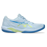 Women's Solution Swift FF 2 Tennis Shoes Light Blue and Huddle Yellow-Footwear-Asics-1042A265_400_SR_RT_GLB4-Tennis Express