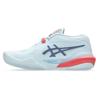 Women's CLAY Court GEL-Resolution X Tennis Shoes Sky and Grey Blue,Footwear,Asics,,,Tennis Express,1042A277-401U26-2