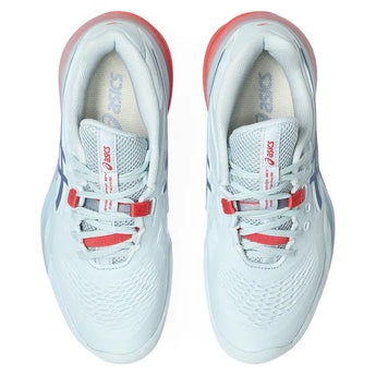 Women's CLAY Court GEL-Resolution X Tennis Shoes Sky and Grey Blue,Footwear,Asics,,,Tennis Express,1042A277-401U26-3