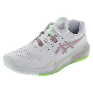Women's GEL-Resolution X D Width Tennis Shoes White and Morganite-Footwear-Asics-6-WHITE/MORGANITE, [current_file_name-Tennis Express