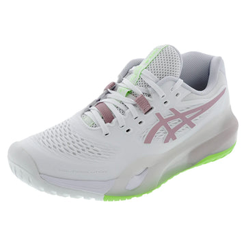 Women's GEL-Resolution X D Width Tennis Shoes White and Morganite