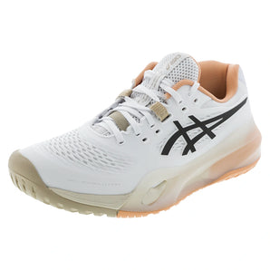 Women's GEL-Resolution X Tennis Shoes White and Black Coffee,Footwear,Asics,White/Black Coffee,5,Tennis Express,1042A278-106F26copy
