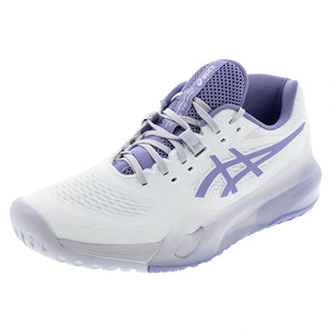 Women's GEL-Resolution X Tennis Shoes White and Bluebell-Footwear-Asics-1042A279-105U26copy-Tennis Express