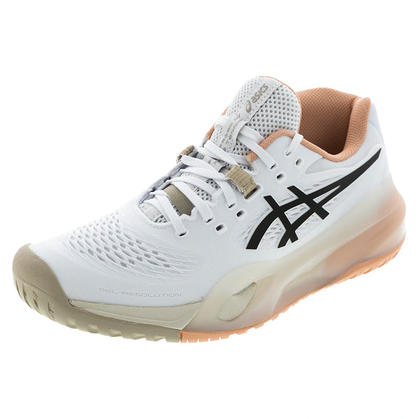Women's GEL-Resolution X Tennis Shoes White and Black Coffee,Footwear,Asics,White/Black Coffee,5,Tennis Express,1042A279-106F26copy