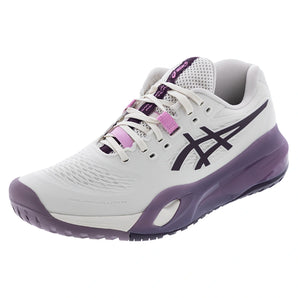Women's GEL-Resolution X Tennis Shoes Soft Oat and Dark Aubergine,Footwear,Asics,Soft Oat/Dark Aubergine,5,Tennis Express,1042A279-250F26copy