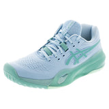 Women's GEL-Resolution X Tennis Shoes Light Blue and Oasis Green,Footwear,Asics,Light Blue/Oasis Green,5,Tennis Express,1042A279-402F26copy