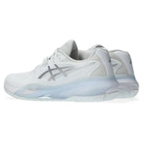Women's GEL-Resolution X Tennis Shoes White and Pure Silver-Footwear-Asics-1042A279_100_3-Tennis Express