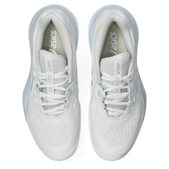 Women's GEL-Resolution X Tennis Shoes White and Pure Silver-Footwear-Asics-1042A279_100_4-Tennis Express