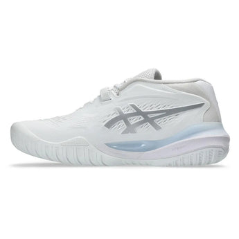 Women's GEL-Resolution X Tennis Shoes White and Pure Silver-Footwear-Asics-1042A279_100_5-Tennis Express