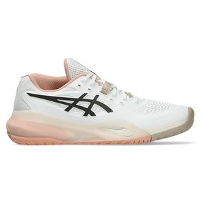 Women's GEL-Resolution X Tennis Shoes White and Black Coffee,Footwear,Asics,,,Tennis Express,1042A279_106-1