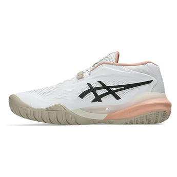 Women's GEL-Resolution X Tennis Shoes White and Black Coffee,Footwear,Asics,,,Tennis Express,1042A279_106-2