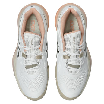 Women's GEL-Resolution X Tennis Shoes White and Black Coffee,Footwear,Asics,,,Tennis Express,1042A279_106-3