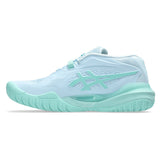 Women's GEL-Resolution X Tennis Shoes Light Blue and Oasis Green,Footwear,Asics,,,Tennis Express,1042A279_402-1