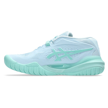 Women's GEL-Resolution X Tennis Shoes Light Blue and Oasis Green,Footwear,Asics,,,Tennis Express,1042A279_402-1