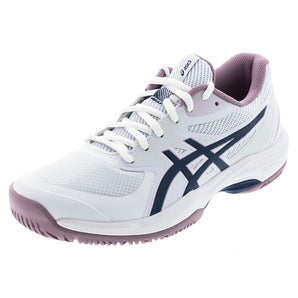 Women's Game FF Tennis Shoes White and Independence Blue,Footwear,Asics,White/Independence Blue,5,Tennis Express,1042A281-104F26copy