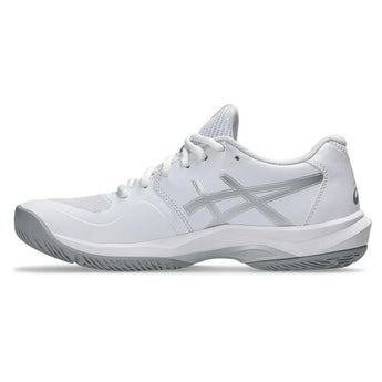 Women's Game FF Tennis Shoes White and Pure Silver-Footwear-Asics-1042A281_101_2-Tennis Express