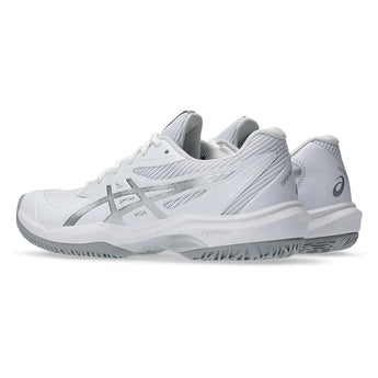 Women's Game FF Tennis Shoes White and Pure Silver-Footwear-Asics-1042A281_101_4-Tennis Express
