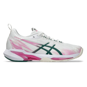 Women's SonicSmash FF Padel Shoes White and Jewel Green,Footwear,Asics,,,Tennis Express,1042A311_101F26-1