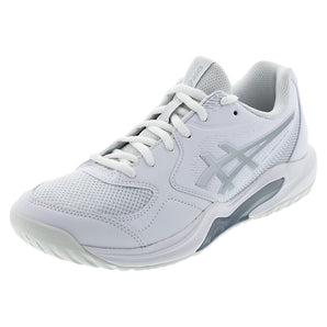 Women's GEL-Dedicate 9 Wide Tennis Shoes White and Pure Silver,Footwear,Asics,White/Pure Silver,6,Tennis Express,1042A315-101F26copy