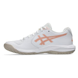 Women's GEL-Dedicate 9 Wide Tennis Shoes White and Cantaloupe,Footwear,Asics,,,Tennis Express,1042A315_100-1