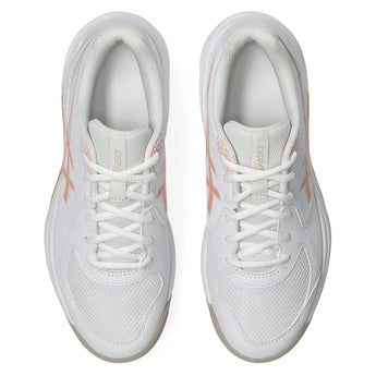 Women's GEL-Dedicate 9 Wide Tennis Shoes White and Cantaloupe,Footwear,Asics,,,Tennis Express,1042A315_100-3