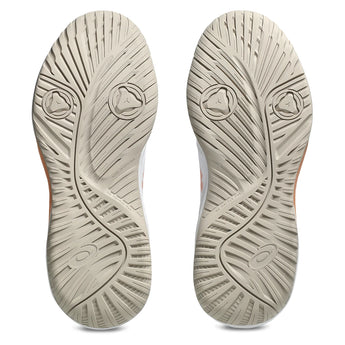 Women's GEL-Dedicate 9 Wide Tennis Shoes White and Cantaloupe,Footwear,Asics,,,Tennis Express,1042A315_100-6