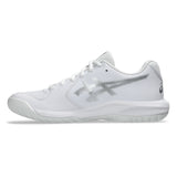 Women's GEL-Dedicate 9 Tennis Shoes White and Pure Silver,Footwear,Asics,,,Tennis Express,1042A316_101-1