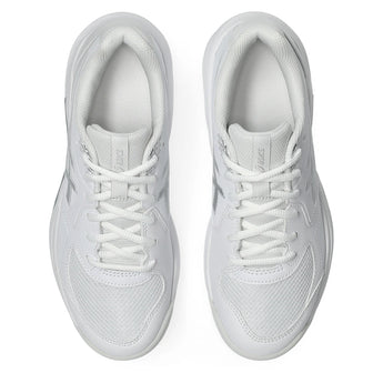 Women's GEL-Dedicate 9 Tennis Shoes White and Pure Silver,Footwear,Asics,,,Tennis Express,1042A316_101-3