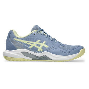 Women's GEL-Dedicate 9 Pickleball Shoes Calm Indigo and Soft Yellow,Footwear,Asics,,,Tennis Express,1042A317-400-2