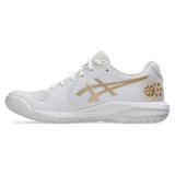 Women's GEL-Dedicate 9 Pickleball Shoes White and Champagne,Footwear,Asics,,,Tennis Express,1042A317_100F26-1
