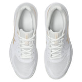 Women's GEL-Dedicate 9 Pickleball Shoes White and Champagne,Footwear,Asics,,,Tennis Express,1042A317_100F26-3