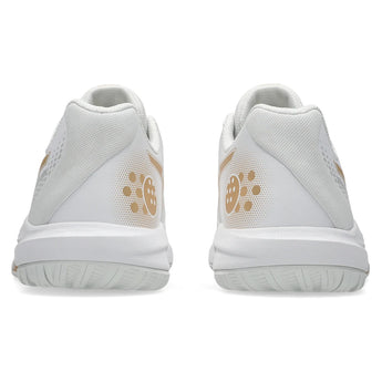 Women's GEL-Dedicate 9 Pickleball Shoes White and Champagne,Footwear,Asics,,,Tennis Express,1042A317_100F26-4