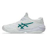 Women's Court FF 3 Tennis Shoes White and Pitch Green,Footwear,Asics,,,Tennis Express,1042A335_100-1
