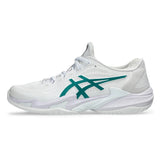 Women's Court FF 3 Tennis Shoes White and Pitch Green,Footwear,Asics,,,Tennis Express,1042A335_100-2