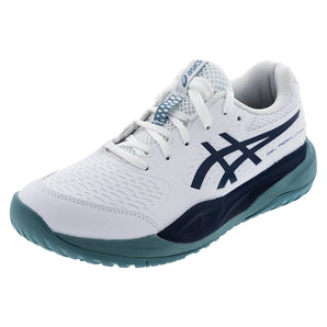 Juniors' GEL-Resolution X GS Tennis Shoes White and Midnight,Footwear,Asics,White/Midnight,1Y,Tennis Express,1044A081-103F26copy
