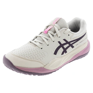 Juniors' GEL-Resolution X GS Tennis Shoes Soft Oat and Dark Aubergine,Footwear,Asics,Soft Oat/Dark Aubergine,1Y,Tennis Express,1044A081-250F26copy