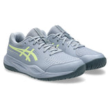 Juniors' GEL-Resolution X GS Tennis Shoes Grey Blue and Pistachio-Footwear-Asics-1044A081-402-Tennis Express
