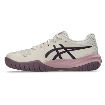 Juniors' GEL-Resolution X GS Tennis Shoes Soft Oat and Dark Aubergine,Footwear,Asics,,,Tennis Express,1044A081_250-1