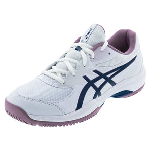 Juniors' GEL-Game GS Tennis Shoes White and Independence Blue,Footwear,Asics,White/Independence Blue,1Y,Tennis Express,1044A083-104F26copy