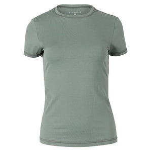 Women's UV Colors Short Sleeve Tennis Top Army-Apparel-Sofibella-105539-DEFAULT-L-Tennis Express