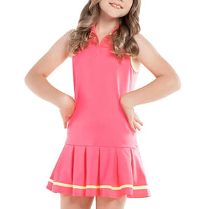 Girls' It's A Win Dress-Apparel-Lucky In Love-105600-648_NEON_PINK-L-Tennis Express