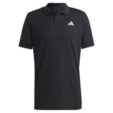 Men's Club Pique Tennis Polo Black-Apparel-Adidas-106246-DEFAULT-L-Tennis Express