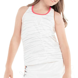 Girls' Palm Line Layer Tennis Tank White-Apparel-Lucky In Love-106535-DEFAULT-L-Tennis Express