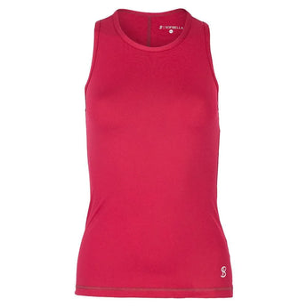 Women's Tennis Tank-Apparel-Sofibella-107017-MAROON-L-Tennis Express