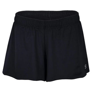 Women's Tennis Shorts-Apparel-Sofibella-107019-BLACK-L-Tennis Express