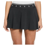 Women's Essential Pete Elastic Waistband Tennis Skort-Apparel-Penguin-107644-001_CAVIAR-L-Tennis Express