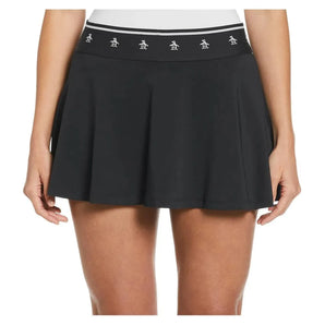 Women's Essential Pete Elastic Waistband Tennis Skort-Apparel-Penguin-107644-001_CAVIAR-L-Tennis Express
